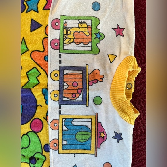 🐘🦁Vintage 90s Baby Onesie Set Sprockets Mervyns 6mo - Picture 7 of 11